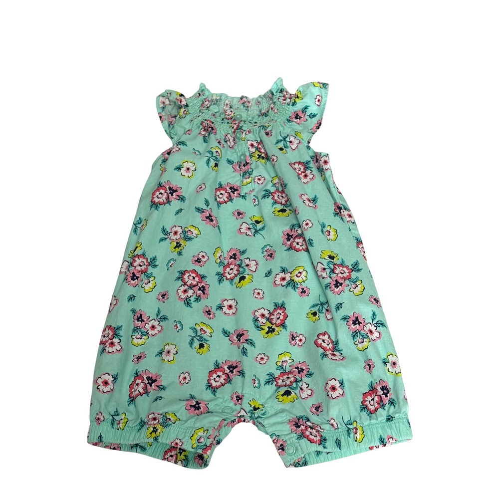 Just One You Carters Floral Romper Baby Girl 6 Months Sleeveless 100% Cotton